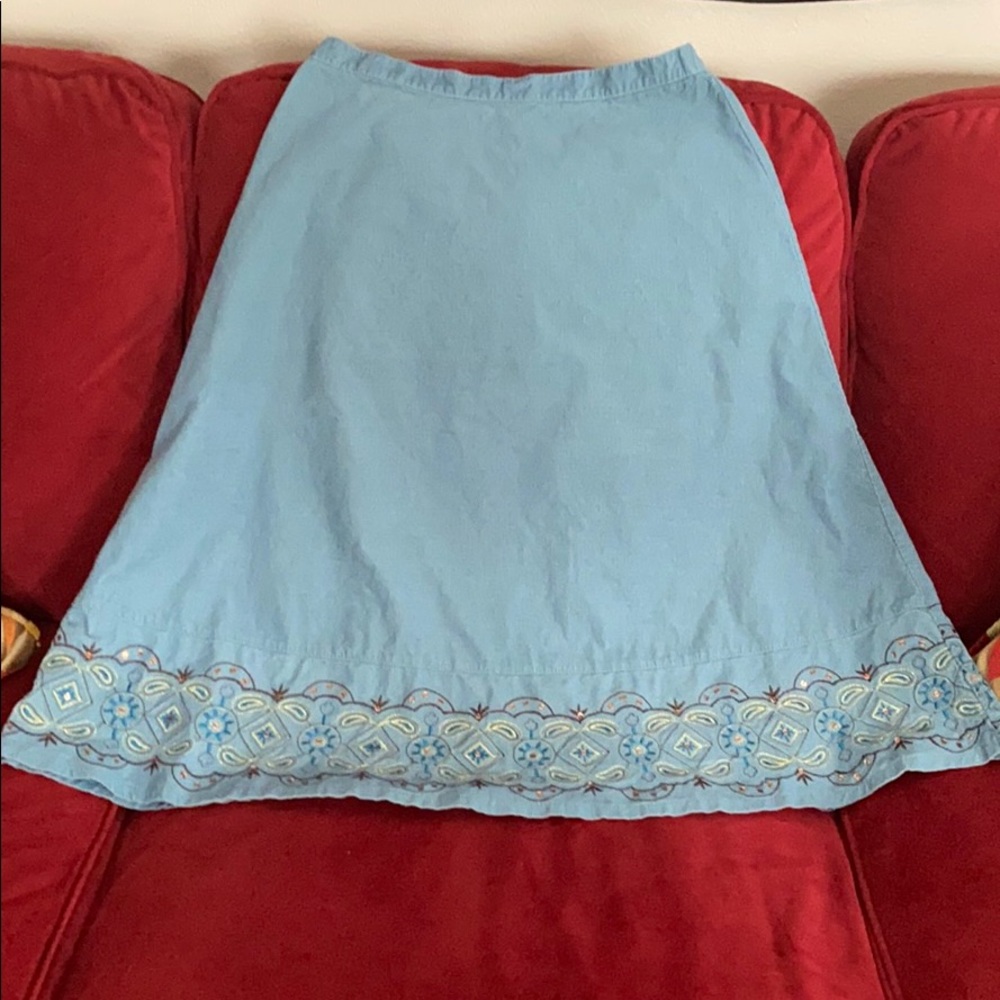 Corduroy skirt with embellished hem, sz S/P